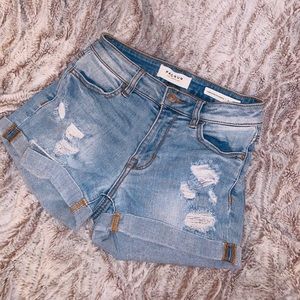 Ripped Jean Shorts